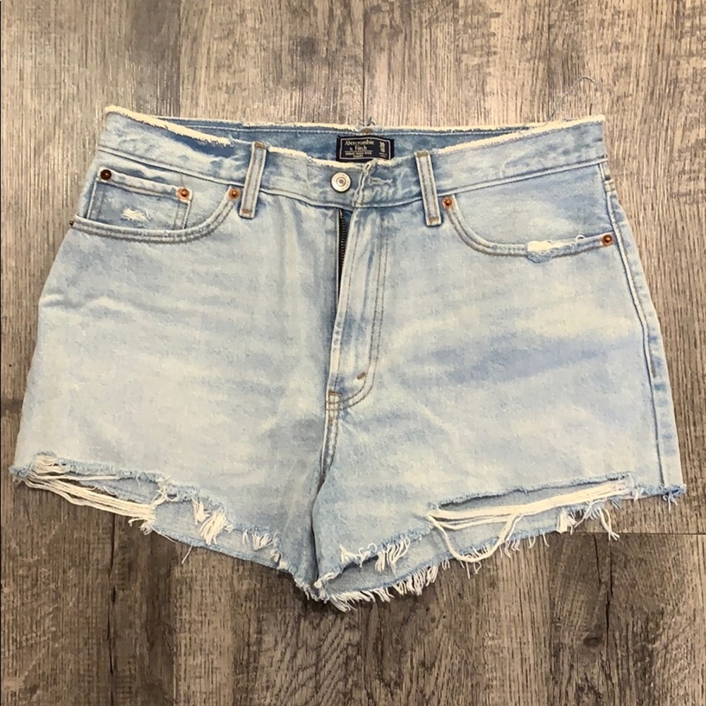 Abercrombie Ripped Jean Shorts